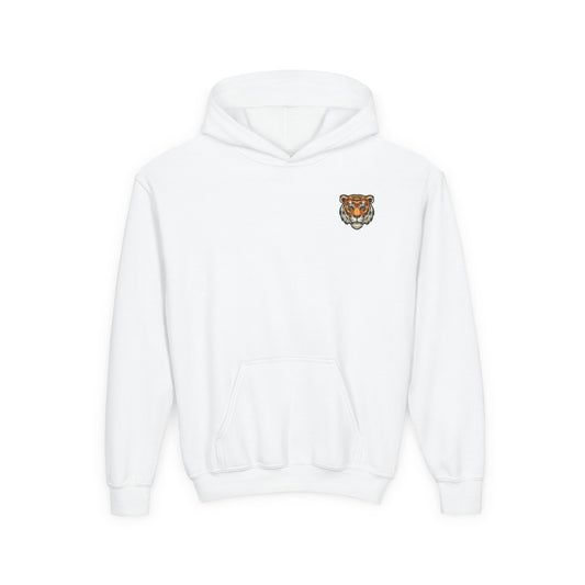 Youth Hooded Sweatshirt with Savage Tiger Graphic