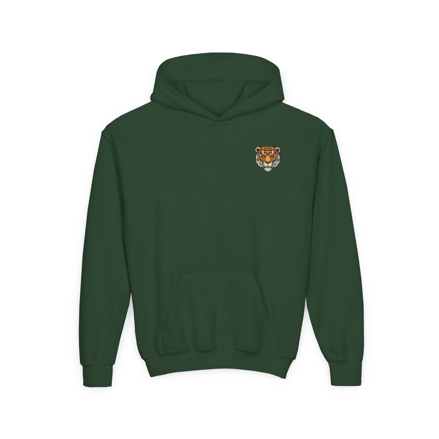 Youth Hooded Sweatshirt with Savage Tiger Graphic