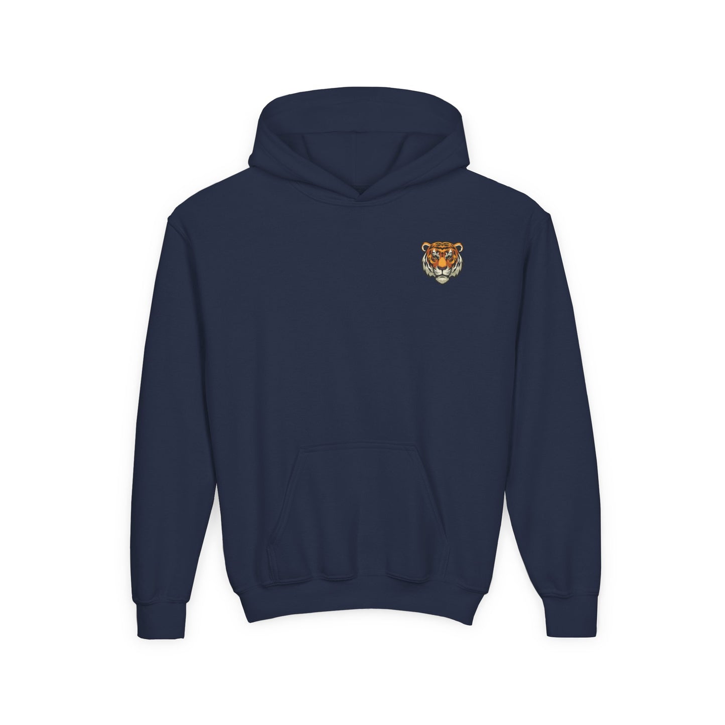 Youth Hooded Sweatshirt with Savage Tiger Graphic